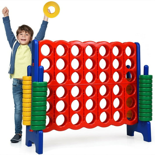 Costway Jumbo 4-to-Score 4 in A Row Giant Game Set Kids Adults Family Fun Red+Blue