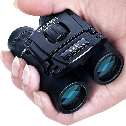 USCAMEL 8x21 Binoculars for Adults Kids, Waterproof Folding Compact Lightweight Small Binoculars for Bird Watching Hiking Travel Concerts Theater