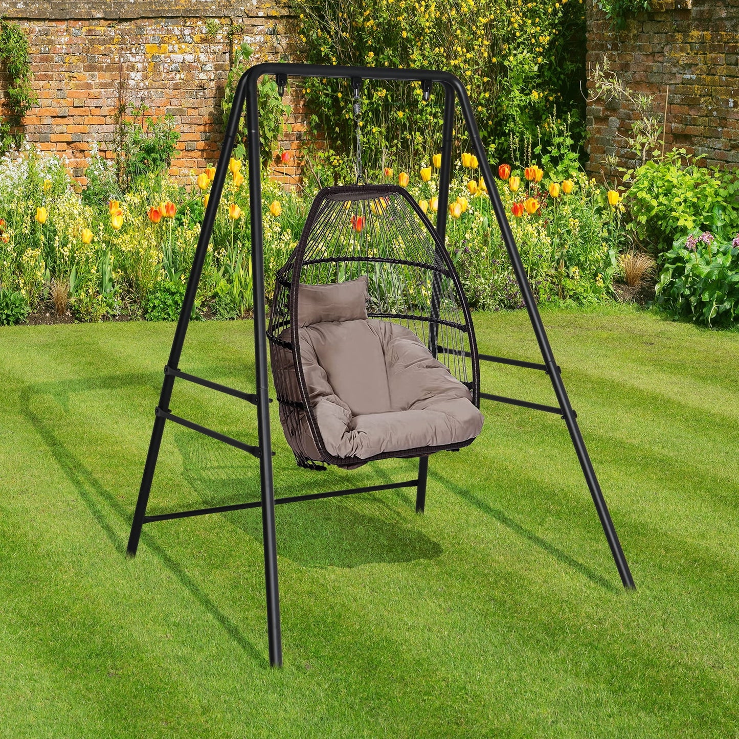 Ktaxon Hammock Chair Stand Hanging Chair Stand Proch Swing Frame Metal - Indoor and Outdoor